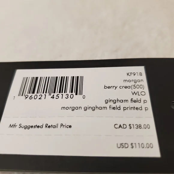 Kate Spade Light Purplish Pink and White Check Print Wristlet - NEW - Picture 11 of 11